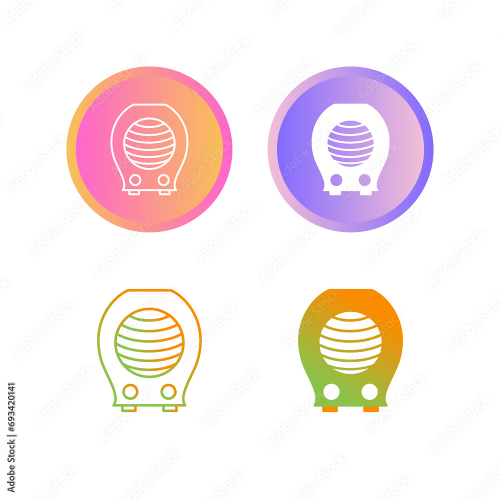 Poster fan heater vector icon