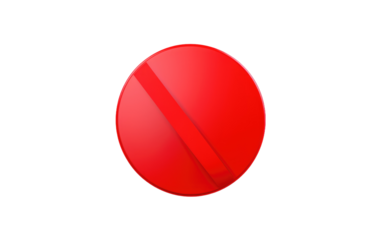 Symbolic Completion Red Tick Emblem on a White or Clear Surface PNG Transparent Background