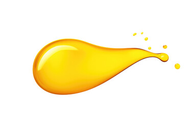 Dynamic Yellow Energetic Drop Shot on a White or Clear Surface PNG Transparent Background