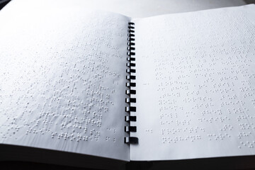 Reading a book in Braille