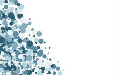 Bubbles pattern Frame Blue banner web. Colored Background. Vector illustration.