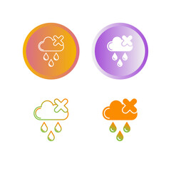 Obraz premium No Rain Vector Icon