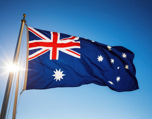 australian flag against sky