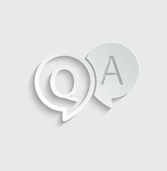 qa q a icon vector faq sign ask answer icon