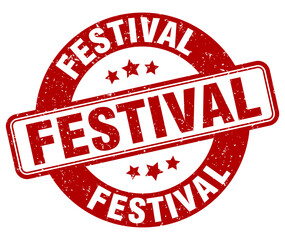 festival stamp. festival label. round grunge sign