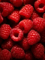 Lots of fresh raspberries. Generated AI