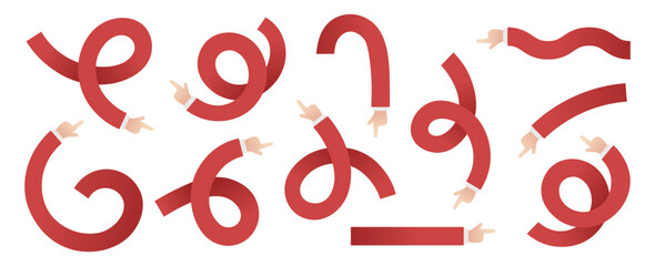 Cartoon hands with pointing fingers.