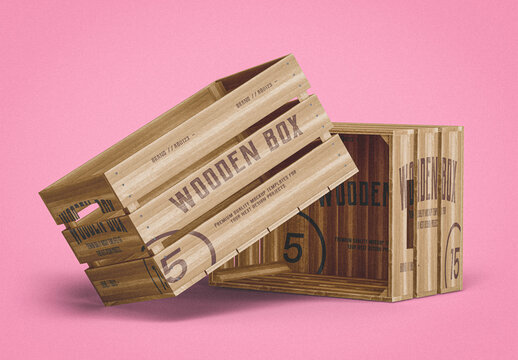 Wooden Box Branding Mockup