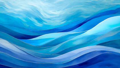Background image inspired by blue sea waves