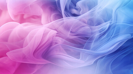 Obraz premium Abstract blue and pink steam or smoke cloud, background wallpaper
