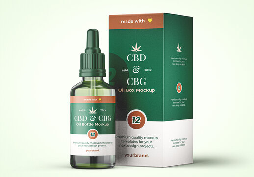 CBD Oil Branding Mockup