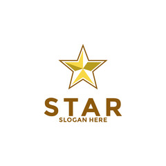 Obraz premium Modern gold star logo design vector. Stars logo design concept