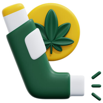 inhaler 3d render icon illustration