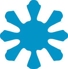 Snowflake vector illustration. Christmas snow flake symbol design elements