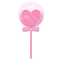 pink heart lollipop valentine