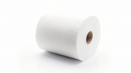 Soft toilet paper isolated on white background