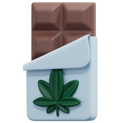 chocolatebar 3d render icon illustration