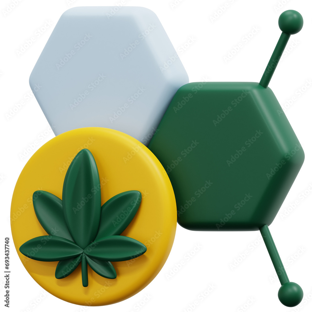 Canvas Prints molecules 3d render icon illustration