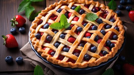 Apple Pie background. National Pie Day, Thanksgiving traditional dessert, autumn bakery concept. .For postcard, banner, wallpaper, backdrop, web, card, poster, cover, print. Copy space.