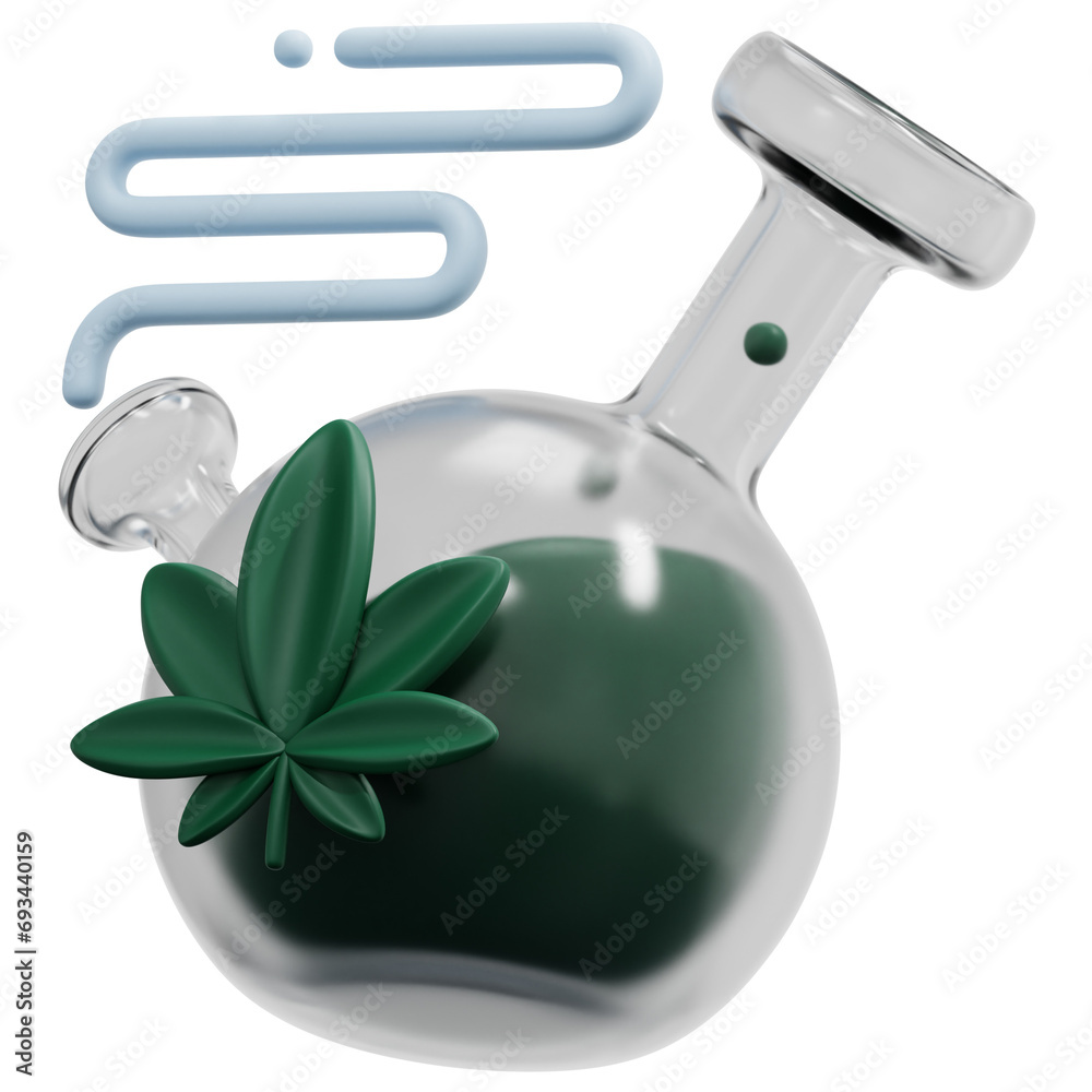 Poster bong 3d render icon illustration