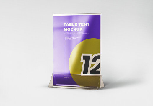 Acryl Table Tent Mockup