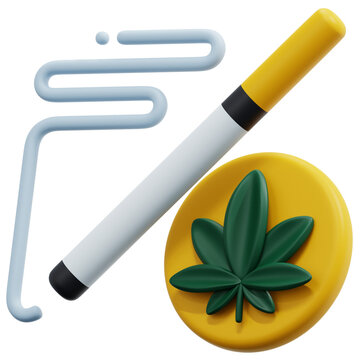 cigarette 3d render icon illustration