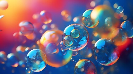 a group of bubbles floating in the air - obrazy, fototapety, plakaty