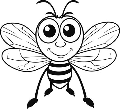 Mosquito animal vector image, coloring page