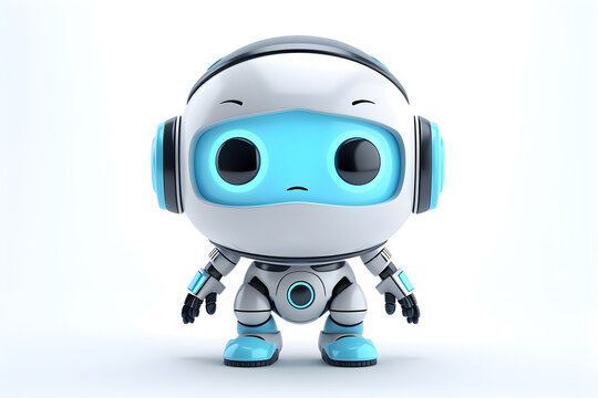 3D artificial intelligence. Chatbot neural network, AI servers and robots technology, artificial bot mind, and intelligent robotic building. Customer support service Chat Bot. 3D robot Generative AI.