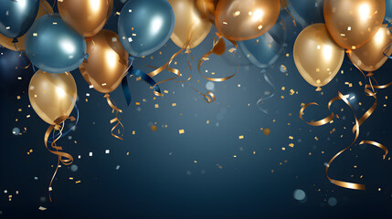 Festive background with balloons for the holiday