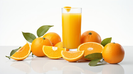 A glass of invigorating orange juice stands out