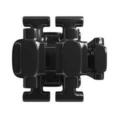 Metal abstract shape, 3d render © neurostructure