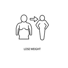 Lose weight concept line icon. Simple element illustration. Lose weight concept outline symbol design.