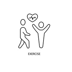 exercise concept line icon. Simple element illustration. exercise concept outline symbol design.