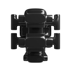 Metal abstract shape, 3d render