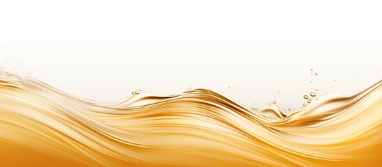 Golden wave of beer foam