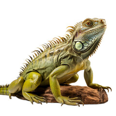 Fototapeta premium Majestic Iguana in Studio on white background