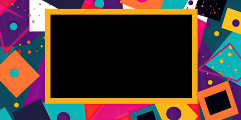 A background illustration with a frame in the middle - Generative AI