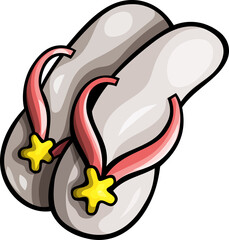 Cartoon Cute Shoes slippers doodle icon