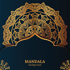 Luxury mandala background with golden arabesque pattern arabic islamic design	
