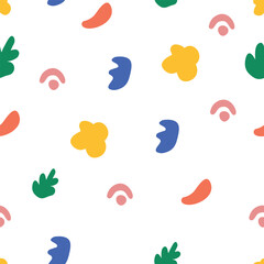 Colorful abstract seamless pattern on a white background