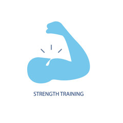 strength training concept line icon. Simple element illustration.strength training concept outline symbol design.