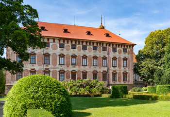 Baroque Palace with beautiful garden in Czechia