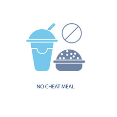 No food allowed concept line icon. Simple element illustration.No food allowed concept outline symbol design.