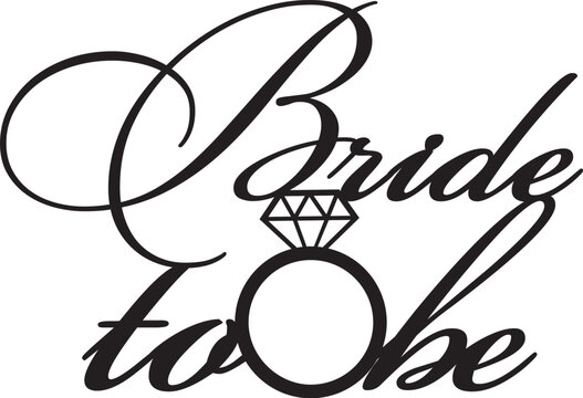 Bride to be ring diamond sign design laser cut cake topper