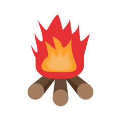 Vector illustration of a campfire