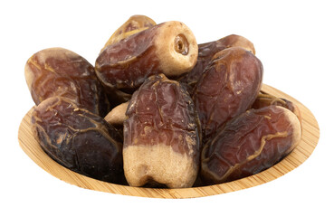 dried dates on white background