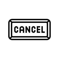 cancel close line icon vector. cancel close sign. isolated contour symbol black illustration