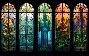 Stained Glass Window Decorative windows.