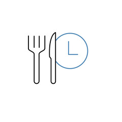 intermittens fasting concept line icon. Simple element illustration. intermittens fasting concept outline symbol design.